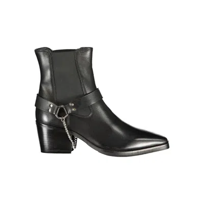 Cafènoir Cafenoir Black Leather Women Ankle Women's Boot