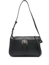 Cafènoir Embellished Buckle Shoulder Bag In Black