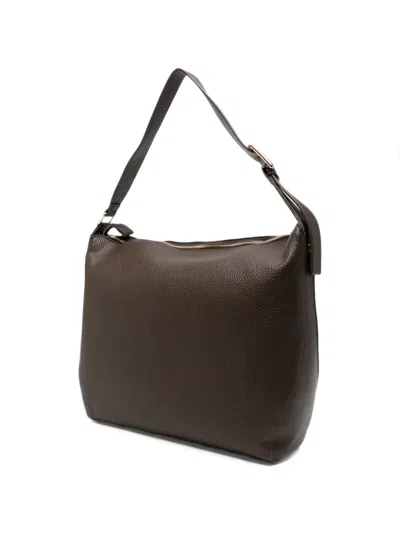 Cafènoir Grained-effect Logo-plaque Tote Bag In Blue