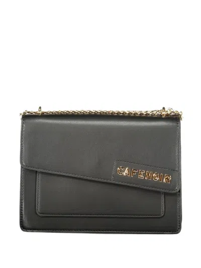 Cafènoir Logo-plaque Chain-link Shoulder Bag In Black