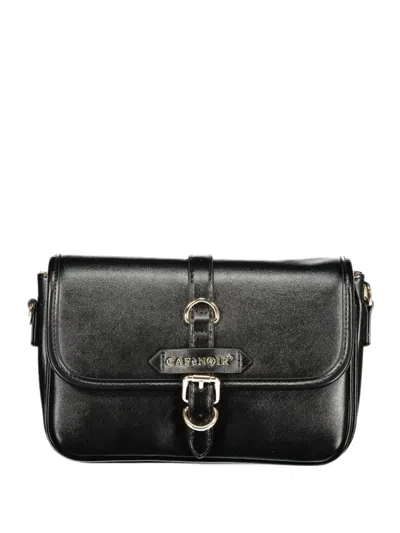 Cafènoir Logo-plaque Foldover Shoulder Bag In Black