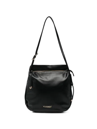 Cafènoir Logo-plaque Shoulder Bag In Black