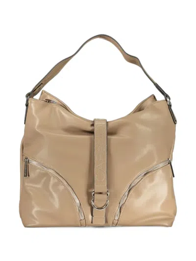 Cafènoir Logo-strap Zip-detail Tote Bag In Pink