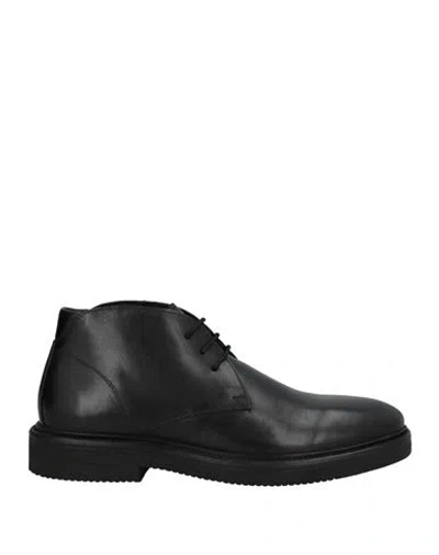 Cafènoir Man Ankle Boots Black Size 12 Soft Leather