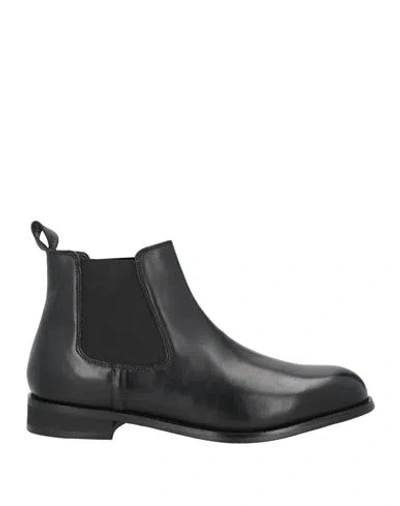 Cafènoir Man Ankle Boots Black Size 9 Leather