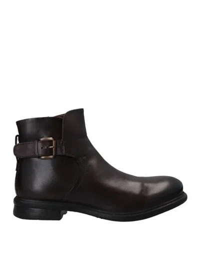Cafènoir Man Ankle Boots Dark Brown Size 8 Leather