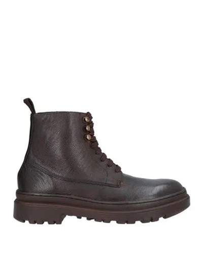 Cafènoir Man Ankle Boots Dark Brown Size 8 Leather