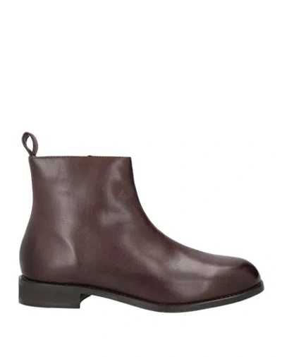 Cafènoir Man Ankle Boots Dark Brown Size 9 Leather