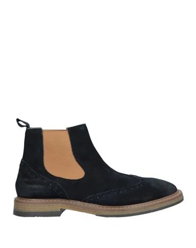 Cafènoir Man Ankle Boots Midnight Blue Size 9 Leather