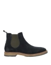 Cafènoir Man Ankle Boots Navy Size 9 Leather In Navy Blue