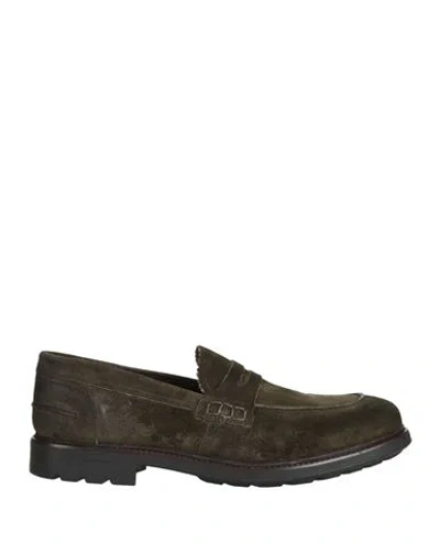 Cafènoir Man Loafers Dark Green Size 8 Leather
