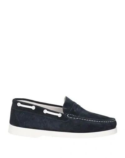 Cafènoir Man Loafers Midnight Blue Size 8 Leather