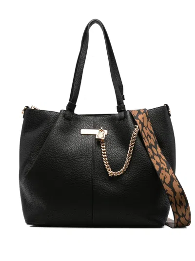 Cafènoir Padlock Chain Tote Bag In Black