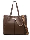 Cafènoir Padlock Chain Tote Bag In Brown