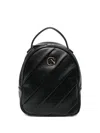 Cafènoir Quilted Logo-detail Backpack In Black
