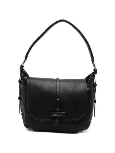 Cafènoir Stud-embellished Braided-handle Shoulder Bag In Black