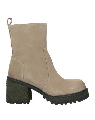 Cafènoir Woman Ankle Boots Beige Size 6 Leather In Nude