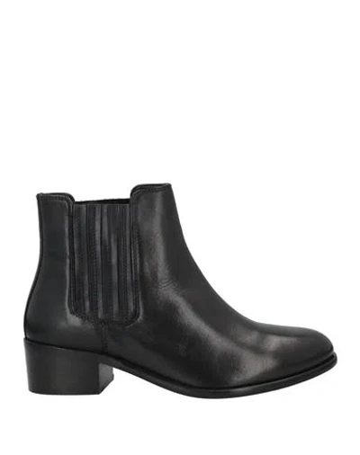 Cafènoir Woman Ankle Boots Black Size 10 Leather