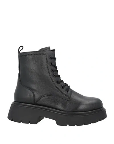 Cafènoir Woman Ankle Boots Black Size 10 Leather