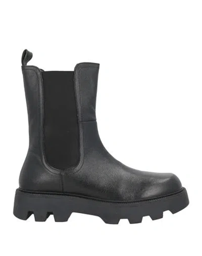 Cafènoir Woman Ankle Boots Black Size 11 Leather