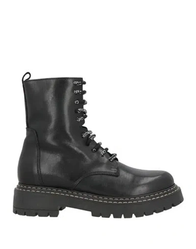 Cafènoir Woman Ankle Boots Black Size 6 Leather