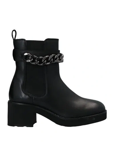 Cafènoir Woman Ankle Boots Black Size 8 Soft Leather
