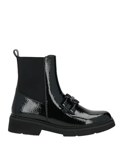 Cafènoir Woman Ankle Boots Black Size 6 Synthetic Material, Textile Fibers