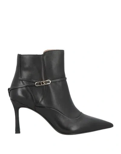 Cafènoir Woman Ankle Boots Black Size 7 Leather