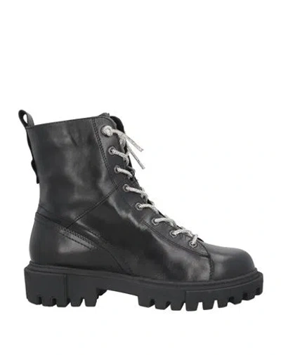 Cafènoir Woman Ankle Boots Black Size 8 Leather