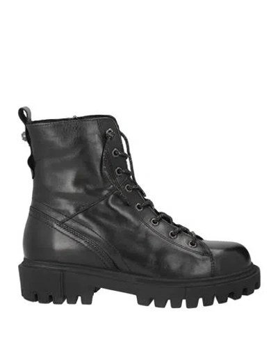 Cafènoir Woman Ankle Boots Black Size 8 Leather