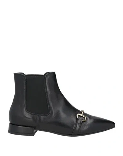 Cafènoir Woman Ankle Boots Black Size 8 Soft Leather