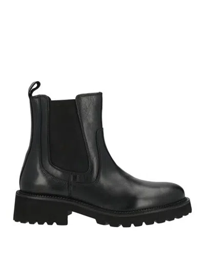 Cafènoir Woman Ankle Boots Black Size 9 Leather