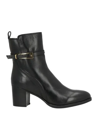 Cafènoir Woman Ankle Boots Black Size 9 Leather