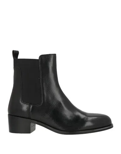 Cafènoir Woman Ankle Boots Black Size 9 Leather
