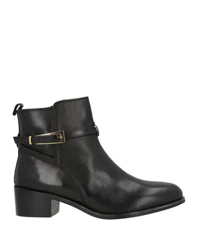 Cafènoir Woman Ankle Boots Black Size 9 Leather