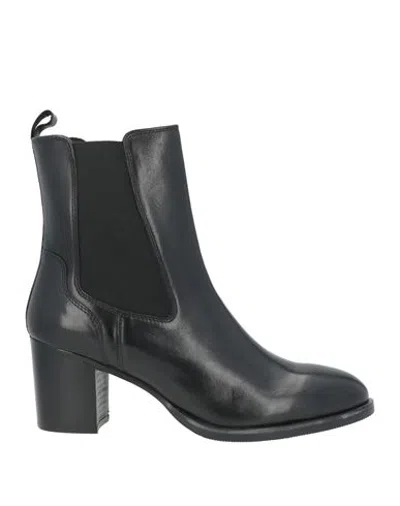 Cafènoir Woman Ankle Boots Black Size 9 Leather