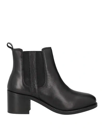 Cafènoir Woman Ankle Boots Black Size 8 Leather