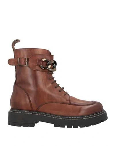 Cafènoir Woman Ankle Boots Brown Size 10 Leather