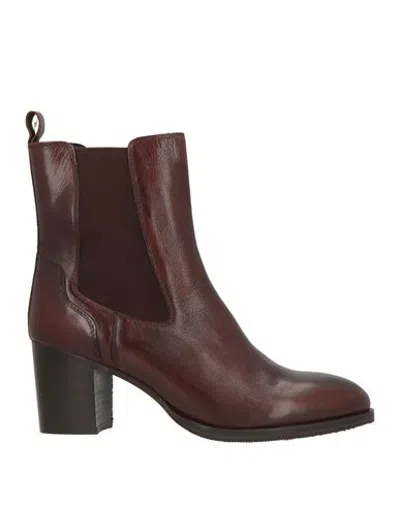 Cafènoir Woman Ankle Boots Chocolate Brown Size 9 Leather