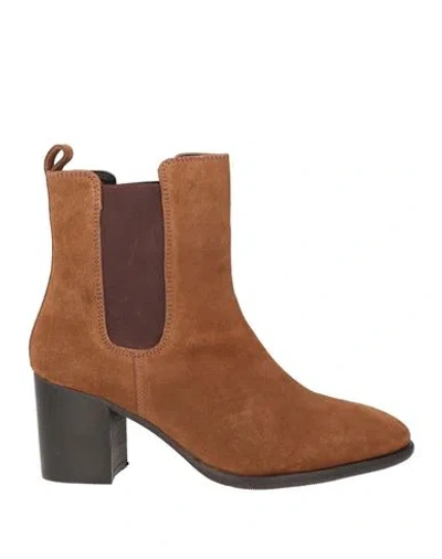 Cafènoir Woman Ankle Boots Light Brown Size 7 Leather