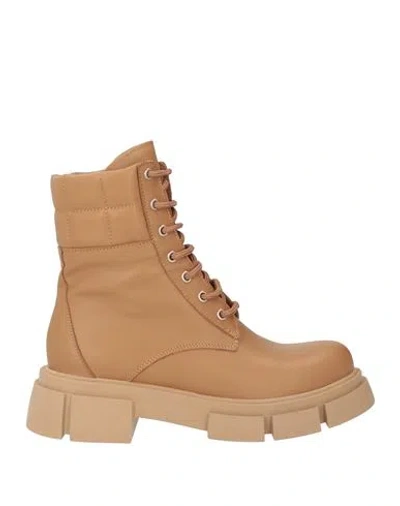 Cafènoir Woman Ankle Boots Light Brown Size 7 Soft Leather In Multi