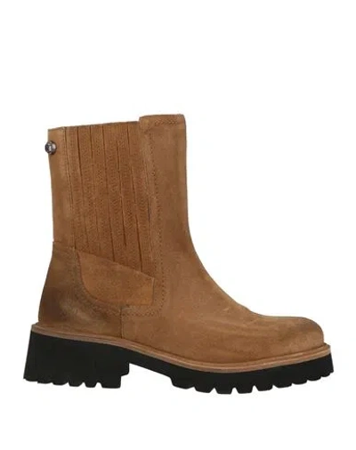 Cafènoir Woman Ankle Boots Tan Size 8 Leather In Brown