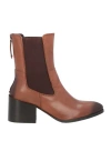 Cafènoir Woman Ankle Boots Tan Size 8 Soft Leather In Brown