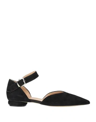 Cafènoir Woman Ballet Flats Black Size 8 Leather