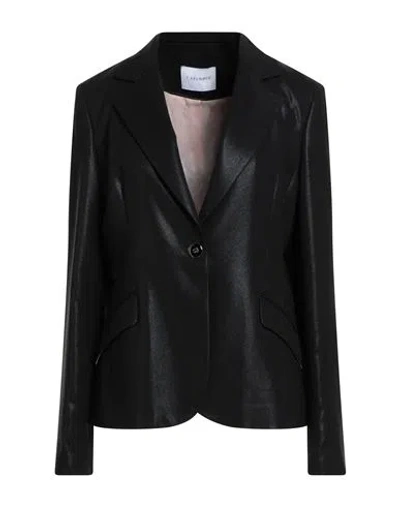 Cafènoir Woman Blazer Black Size 10 Polyester