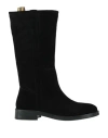 Cafènoir Woman Boot Black Size 8 Leather In Black