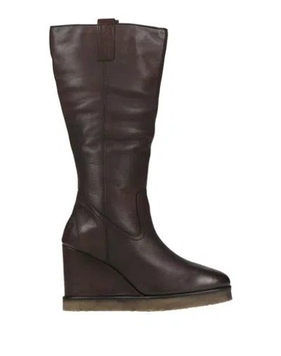 Cafènoir Woman Boot Dark Brown Size 7 Leather