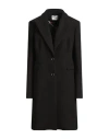Cafènoir Woman Coat Black Size 12 Polyester