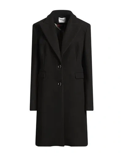 Cafènoir Woman Coat Black Size 12 Polyester