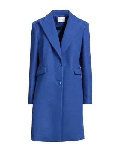Cafènoir Woman Coat Blue Size 10 Polyester